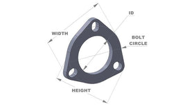 Vibrant 1483 FITS: 3-Bolt T304 SS Exhaust Flanges (3in I.D.) 5 Flange Bulk Pack Flanges
