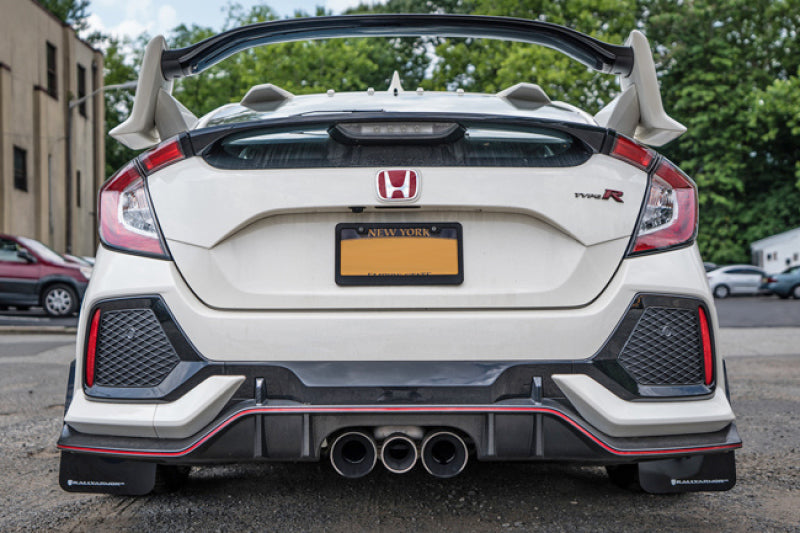 Rally Armor MF47-UR-BLK/DGRY FITS: 17-22 Honda Civic Type R Black UR Mud Flap w/Dark Grey Logo Mud Flaps