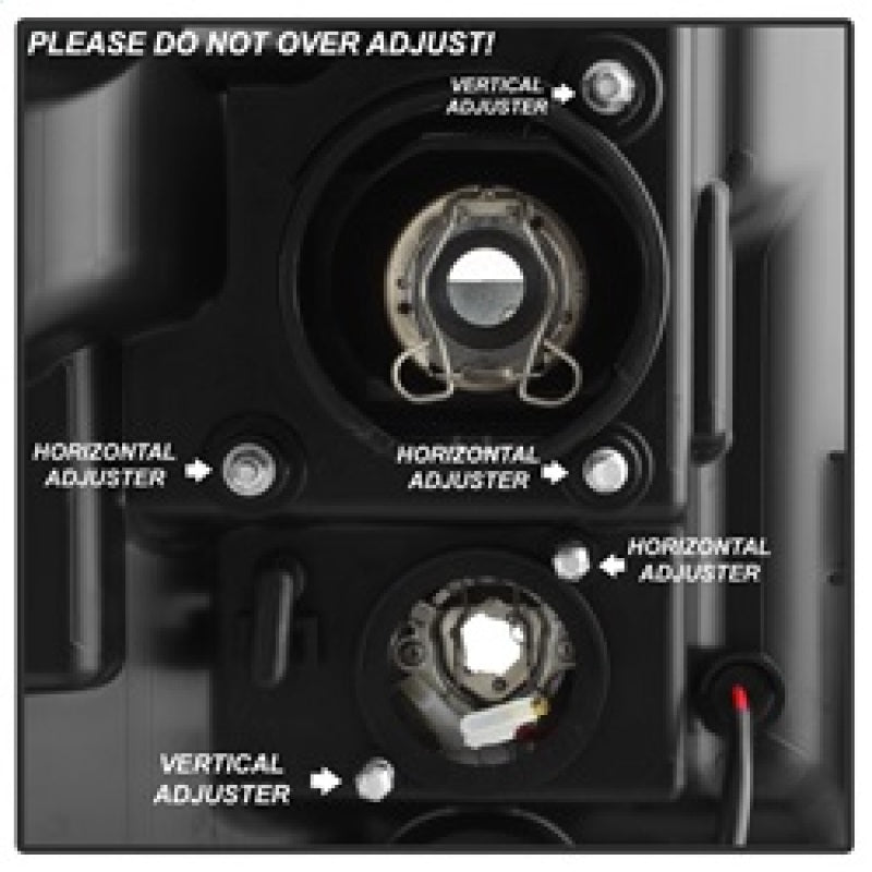 SPYDER 5084705 FITS: 11-16 Ford F-250/F-350 V2 Projector Headlights Light Bar DRL Chrome PRO-YD-FS11V2-LB-C Headlights