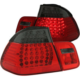 ANZO 321126 FITS: 1999-2001 BMW 3 Series E46 LED Taillights Red/Smoke 2pc Tail Lights