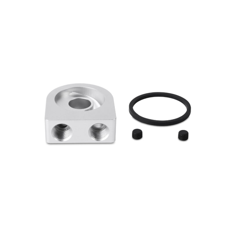 Mishimoto MMOP-SP FITS: Oil Filter Blocks FITS: Silver M20 Oil Sandwich Plate Oil Filter Blocks