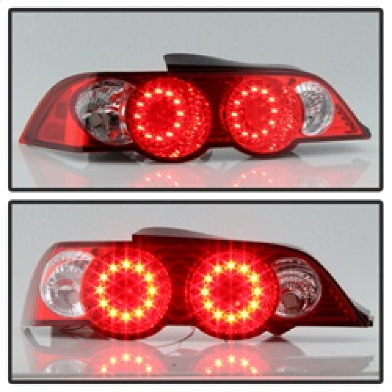 SPYDER 5000385 FITS: Acura RSX 02-04 LED Tail Lights Red Clear ALT-YD-ARSX02-LED-RC Tail Lights