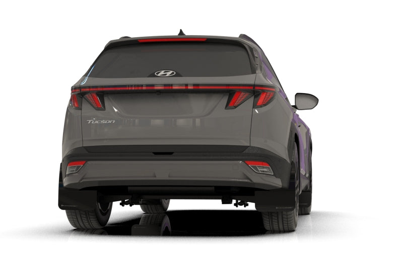 Rally Armor MF135-UR-BLK-DGRY FITS: 2025+ Hyundai Tucson (Excl. ICE & XRT) Black UR Mud Flap w/ Dark Grey Logo Mud Flaps