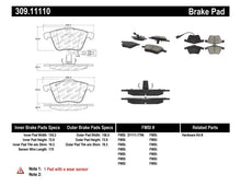 Load image into Gallery viewer, Stoptech 309.11110 FITS:StopTech Performance 08-13 Audi TT Quattro / 12 VW Golf R Front Brake Pads Brake Pads Performance