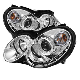 SPYDER 5038029 FITS: Mercedes Benz CLK 03-09 Projector Halogen Model- LED Halo DRL Chrm PRO-YD-MBCLK03-DRL-C Headlights