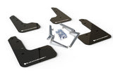 Rally Armor MF51-UR-BLK/WH FITS: 17-21 Honda Civic Sport/Sport Touring Black UR Mud Flap w/White Logo Mud Flaps