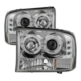 SPYDER 5010360 FITS: Ford F250 Super Duty 99-04 Projector Version 2 LED Halo LED Chrm PRO-YD-FF25099-1P-G2-C Headlights