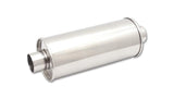 Vibrant 1124 FITS: StreetPower Round Muff 5in x 9in x 14in long body 3.5in in I.D. x 3.5in out Center-Center Muffler