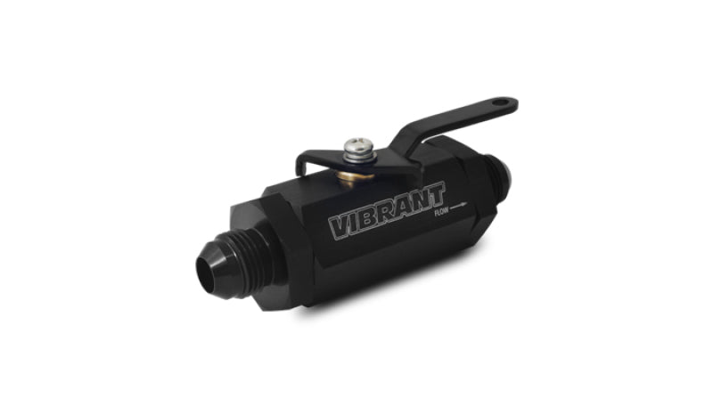 Vibrant 16746 FITS: -6AN to -6AN Male Shut Off Valve Black Fittings