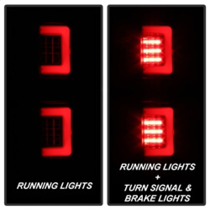 SPYDER 5084217 FITS: 09-14 Ford F150 V2 Light Bar LED Tail Lights Blk Smoke (ALT-YD-FF15009V2-LBLED-BSM) Tail Lights