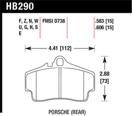 Hawk Performance HB290N.583 FITS: Hawk HP+ Street Brake Pads Brake Pads Performance