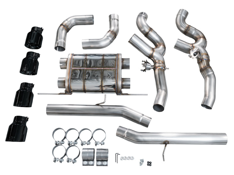 AWE Tuning 3025-43301 FITS: 20-25 BMW X3 M/M Comp (F97) AWD SwitchPath Axle-back Exhaust Diamond Black Tips Axle Back