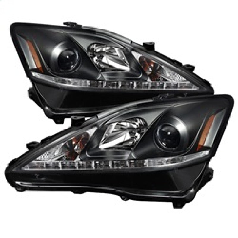 SPYDER 5080059 FITS: Lexus IS 250/350 2006-2010 Projector Headlights DRL Black PRO-YD-LIS06-DRL-BK Headlights