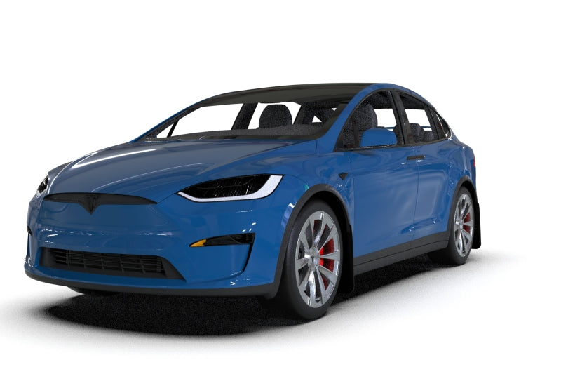 Rally Armor MF102-UR-BLK/RD FITS: 22-26 Tesla Model X Black UR Mud Flap w/Red Logo Mud Flaps