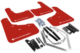 Rally Armor MF29-UR-RD/WH FITS: 13-19 Ford Fiesta ST Red UR Mud Flap w/White Logo Mud Flaps