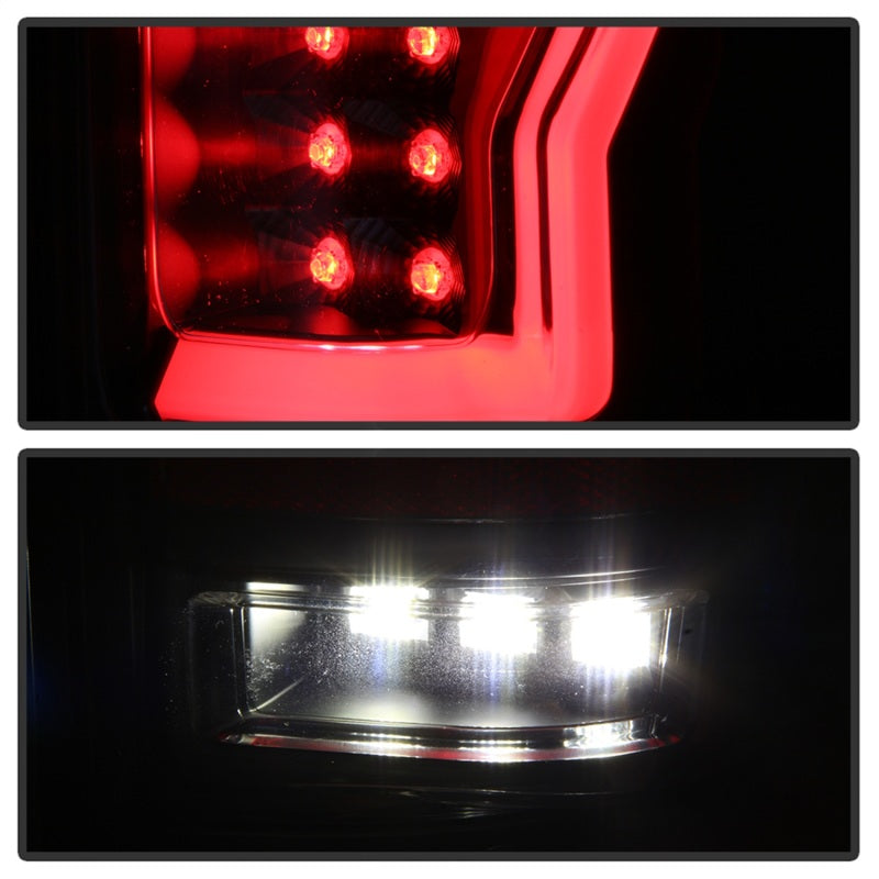 SPYDER 5084170 FITS: 04-08 Ford F-150 Projector Tail Lights Light Bar DRL LED Black ALT-YD-FF15004V2-LBLED-BK Headlights