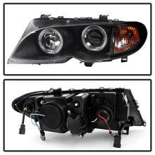 Load image into Gallery viewer, SPYDER 5042415 FITS: BMW E46 3-Series 02-05 4DR Projector Headlights 1PC LED Halo Blk PRO-YD-BMWE4602-4D-AM-BK Headlights