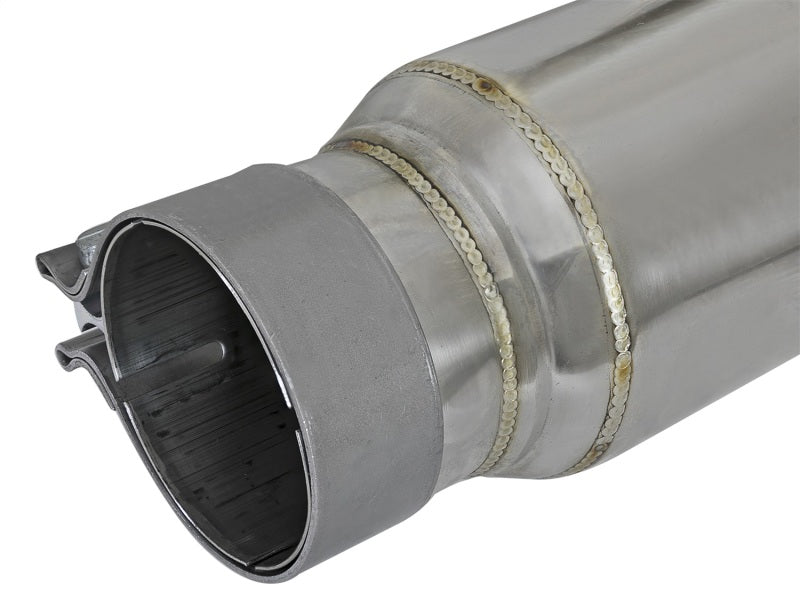 aFe 49M10002 FITS: MACH Force-Xp 304 Stainless Steel Resonator 2.5in Inlet/Outlet x 4in Dia x 15in Body x 19in L X Pipes