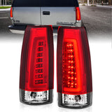 ANZO 311346 FITS: 1999-2000 Cadillac Escalade LED Taillights Chrome Housing Red/Clear Lens Pair Tail Lights
