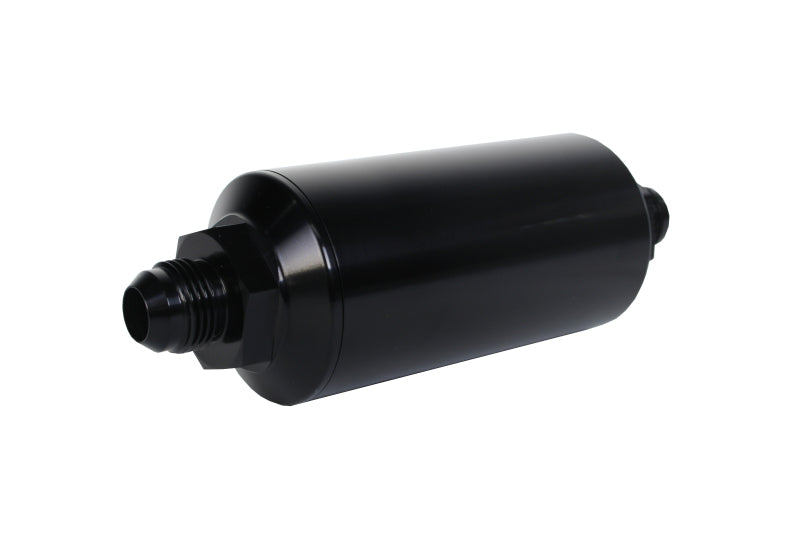 Aeromotive 12375 FITS: In-Line Filter AN-08 size Male 10 Micron Microglass Element Bright-Dip Black Fuel