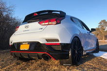 Load image into Gallery viewer, Rally Armor MF57-UR-BLK/RD FITS: 19-22 Hyundai Veloster N Black UR Mud Flap w/ Red Logo Mud Flaps