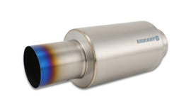 Vibrant 17566 FITS: Titanium Muffler w/Straight Cut Burnt Tip 4in Inlet / 4in Outlet Muffler