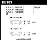 Hawk 76-77 Chevrolet Camaro LT / 72 Camaro Z28 / 69-81 Camaro Super Duty Street Front Brake Pads