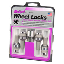 Load image into Gallery viewer, McGard 28020 FITS: Wheel Lock Bolt Set 4pk. (Radius Seat) M14X1.5 / 17mm Hex / 28.2mm Shank Length Chrome Wheel Bolts