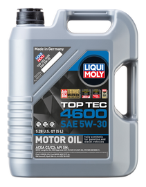 LIQUI MOLY 20448 FITS: 5L Top Tec 4600 Motor Oil 5W30 Motor Oils