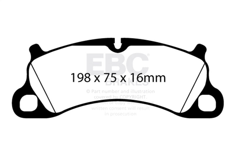 EBC DP52144NDX FITS: 12-15 Porsche 911 (991) Carrera S 3.8L (Cast Iron Rotor Only) Bluestuff Front Brake Pads Brake Pads Racing