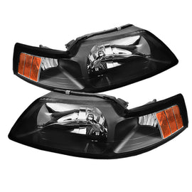 SPYDER 5064349 FITS:xTune Ford Mustang 99-04 OEM Amber Headlights Black HD-JH-FM99-AM-BK Headlights
