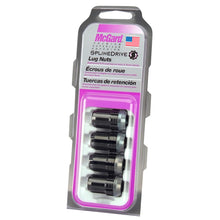 Load image into Gallery viewer, McGard 65357BK FITS: SplineDrive Lug Nut (Cone Seat) M12X1.5 / 1.24in. Length (4-Pack) Black (Req. Tool) Lug Nuts