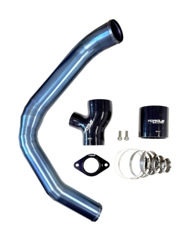 Torque Solution TS-SU-843-BU FITS: 12-21 Subaru WRX Top Mount Charge Pipe Titanium Burnt Blue Air Intake Components