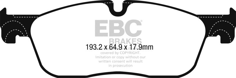 EBC DP42251R FITS: 2016+ Jaguar F-Pace 2.0L TD (180) Yellowstuff Front Brake Pads Brake Pads Performance
