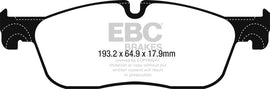 EBC DP42251R FITS: 2016+ Jaguar F-Pace 2.0L TD (180) Yellowstuff Front Brake Pads Brake Pads Performance