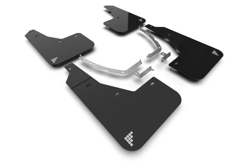 Rally Armor MF137-BAT-BLK-SIL FITS: 2025 Hyundai Ioniq 5 PE Black UR Mud Flap w/Silver Battery Logo Mud Flaps