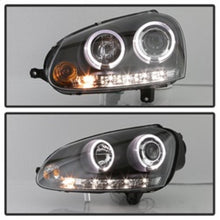 Load image into Gallery viewer, SPYDER 5012098 FITS: Volkswagen GTI 06-09/Jetta 06-09 Halogen Model Only LED Halo DRL Black PRO-YD-VG06-HL-BK Headlights
