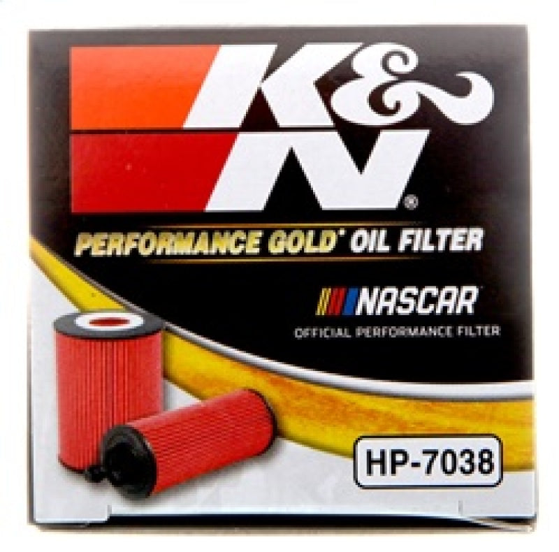 K&N Engineering HP-7038 FITS:K&N Performance Oil Filter for 2019 Audi A3 2.0L Oil Filters