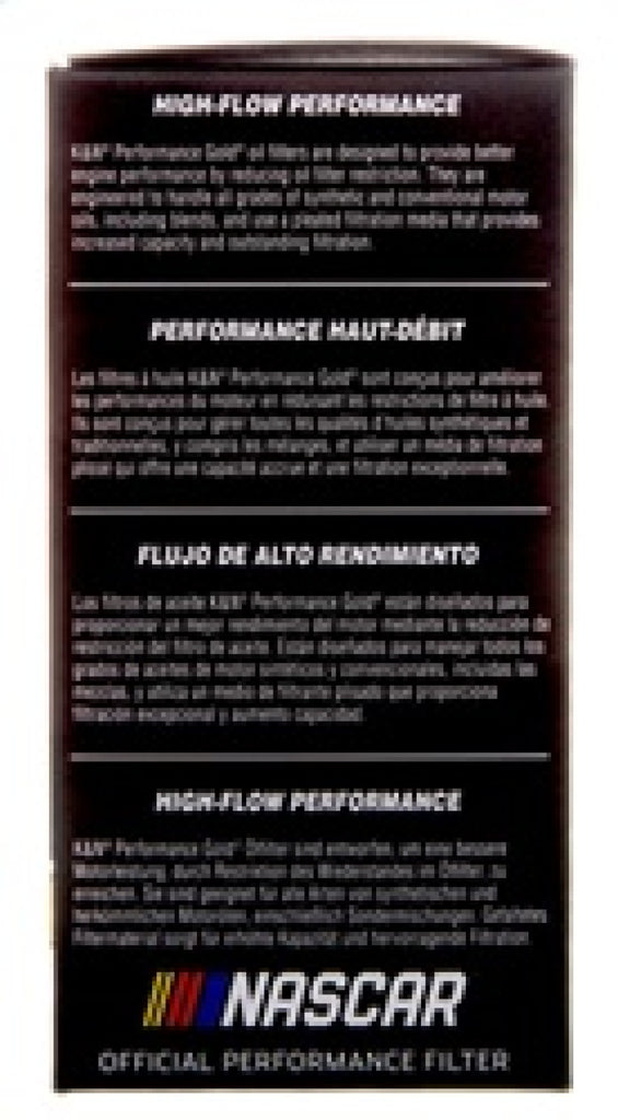 K&N Engineering HP-7038 FITS:K&N Performance Oil Filter for 2019 Audi A3 2.0L Oil Filters