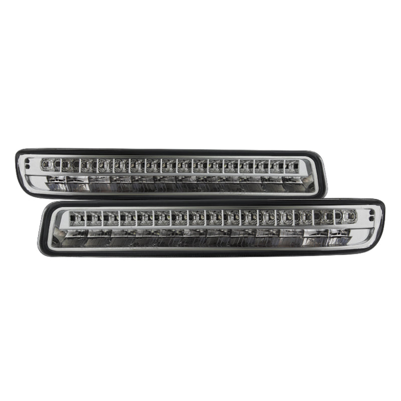 SPYDER 9029318 FITS:xTune 99-06 GMC Sierra (Excl Denali) Full LED Bumper Lights Chrome (CBL-GSI99-LED-C) Sidemarkers & Indicators