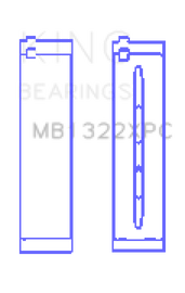 King Engine Bearings MB1322XPC FITS: King Audi R8 4.2/5.2/Lamborghini Gallardo/Huracan V10 Coated Performance AMS Alpha Main Bearing Set Bearings