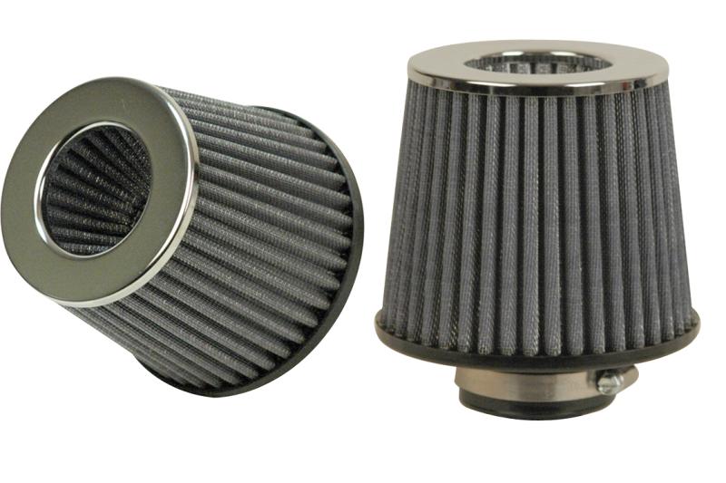 Vibrant 2161C FITS: Open Funnel Perf Air Filter (5in Cone O.D. x 5in Tall x 4.5in inlet I.D.) Chrome Filter Cap Air Filters Universal Fit
