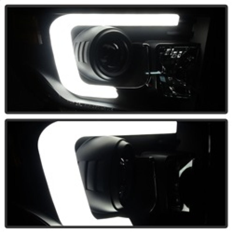 SPYDER 5080165 FITS: Toyota Tundra 2014-2016 Projector Headlights Light Bar DRL Black Smoke PRO-YD-TTU14-DRL-BSM Headlights