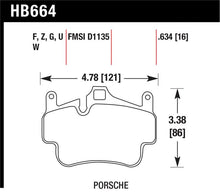 Load image into Gallery viewer, Hawk Performance HB664G.634 FITS: Hawk 05-08 Porsche 911 Carrera / 08 Boxster / 07-08 Cayman Front DTC-60 Brake Pads Brake Pads Racing