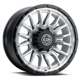 ICON Alloys Cajon 20x9 / 8x180 / 12mm / 5.5in BS Silver Machined Wheel w/ GB Lip