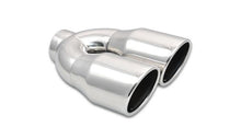 Load image into Gallery viewer, Vibrant 1326 FITS: 2.5in ID Dual 3.5in OD Round SS Exhaust Tip (Single Wall Angle Cut) Tips