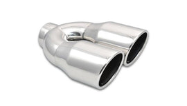 Vibrant 1326 FITS: 2.5in ID Dual 3.5in OD Round SS Exhaust Tip (Single Wall Angle Cut) Tips