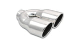 Vibrant 1326 FITS: 2.5in ID Dual 3.5in OD Round SS Exhaust Tip (Single Wall Angle Cut) Tips
