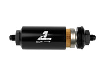 Load image into Gallery viewer, Aeromotive 12347 FITS: In-Line Filter (AN-6 Male) 10 Micron Fabric Element Bright Dip Black Finish Fuel Filters