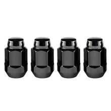 Load image into Gallery viewer, McGard 64015 FITS: Hex Lug Nut (Cone Seat Bulge Style) M12X1.5 / 3/4 Hex / 1.45in. Length (4-Pack) Black Lug Nuts